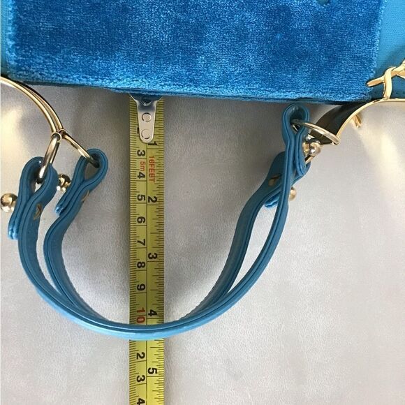 Robert di Camerino Frame Linen And Velour Handbag - Picture 9 of 15